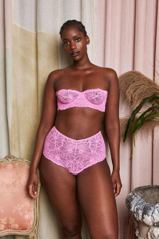 Vita Lace High Waist Knicker | Fuchsia Pink