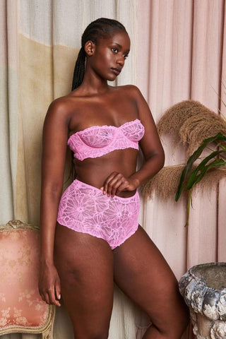 Vita Lace High Waist Knicker | Fuchsia Pink