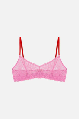 Vita Graphic Lace Soft Bra | Fuchsia Pink