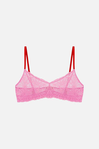 Vita Graphic Lace Soft Bra | Fuchsia Pink