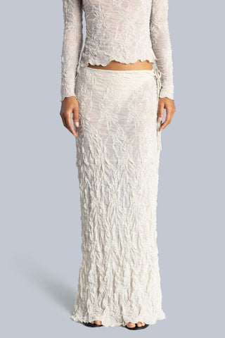 Jacquard Maxi Skirt | Off White