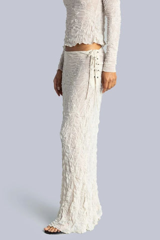 Jacquard Maxi Skirt | Off White