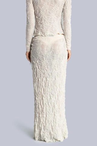 Jacquard Maxi Skirt | Off White