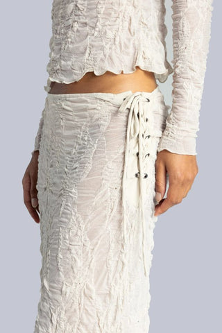 Jacquard Maxi Skirt | Off White