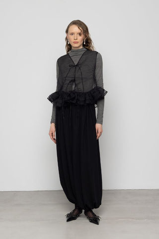 Pleated Oversized Balloon Trousers
