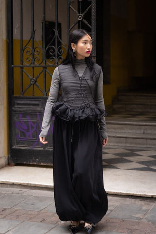 Pleated Oversized Balloon Trousers