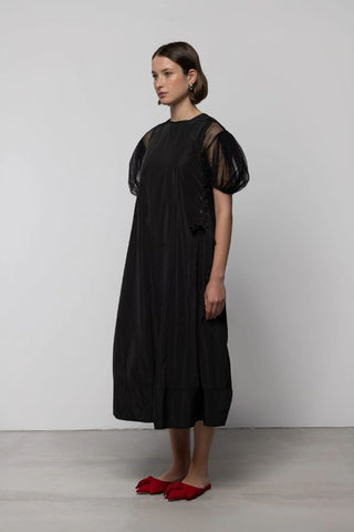 Long A-Line Maxi Dress | Black