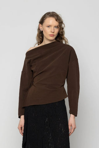 Asymmetric Cocoon Sleeve Top