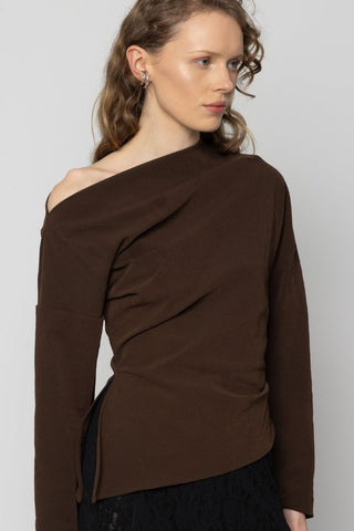 Asymmetric Cocoon Sleeve Top