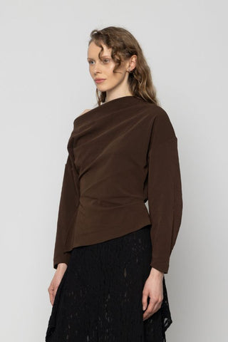 Asymmetric Cocoon Sleeve Top