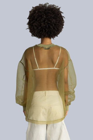 Organza Sweatshirt | Green