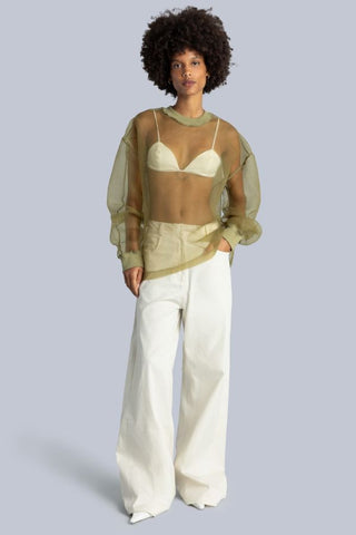 Organza Sweatshirt | Green