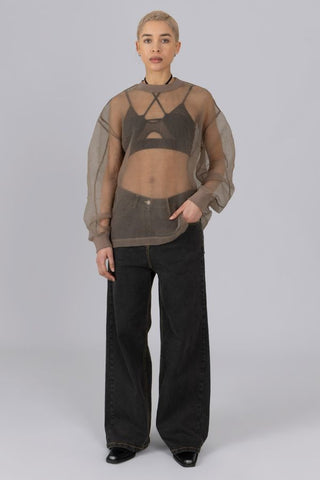 Organza Sweatshirt | Green