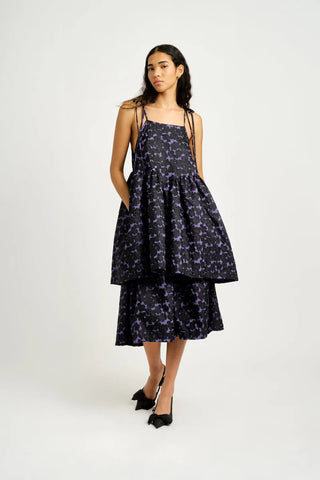 Amy Dress | Jacquard Purple