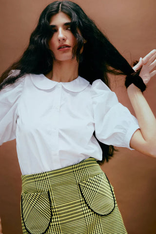 Tate Mini Skirt | Yellow Plaid