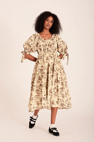 Jolen Dress | Brown Toile De Jouey