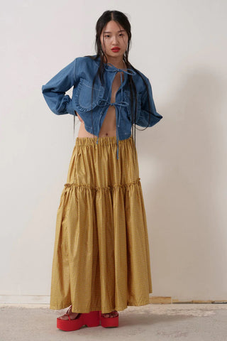 Rain Skirt | Yellow Gingham