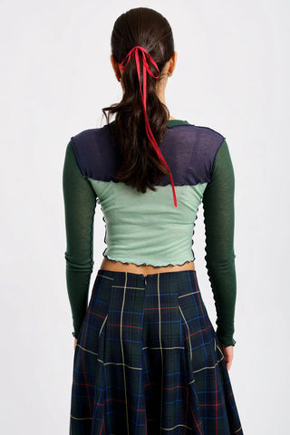 Bella Top | Green & Navy