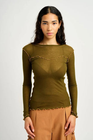Delia Long Sleeve Tee | Green