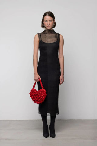 Shirred Heart Bag | Red
