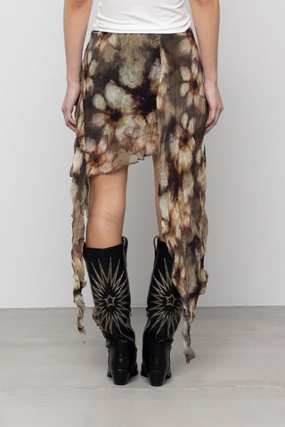 Printed Asymmetric Skirt