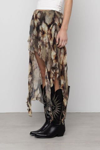 Printed Asymmetric Skirt
