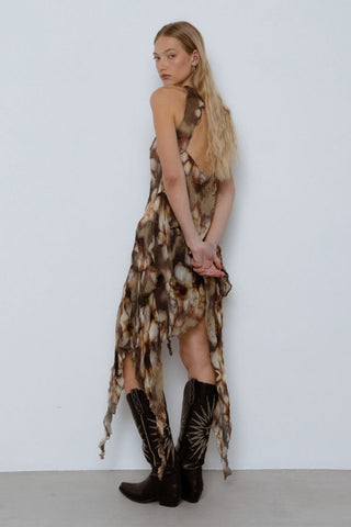 Printed Asymmetric Skirt