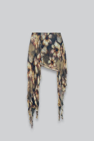 Printed Asymmetric Skirt