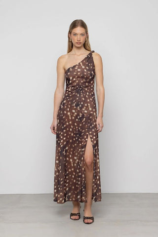 One-Shoulder Twist Maxi Dress