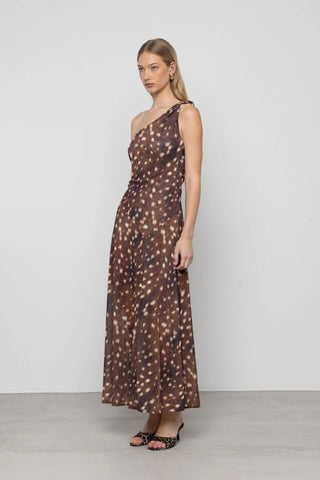 One-Shoulder Twist Maxi Dress