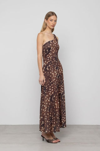 One-Shoulder Twist Maxi Dress