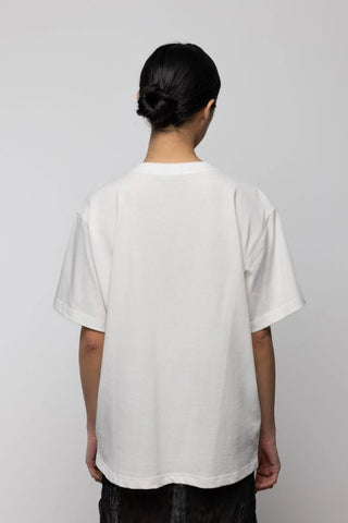 Rose Print Cotton T-Shirt | Off White