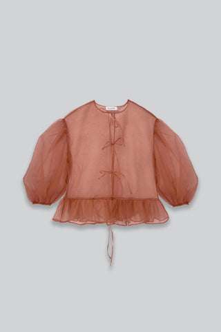 Volume Organza Bow Top