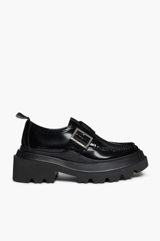 Platform Lug Derby Loafer | Black