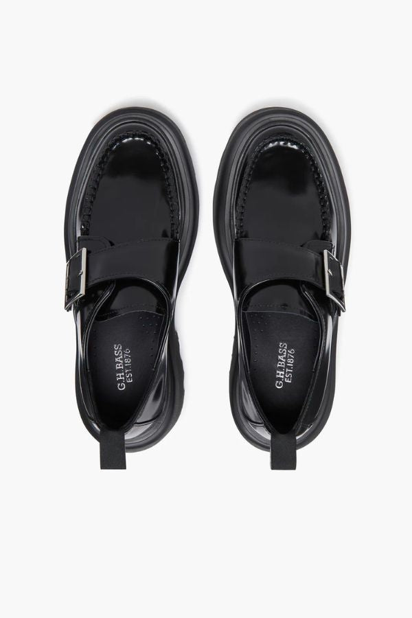 Platform Lug Derby Loafer Black LoversLand