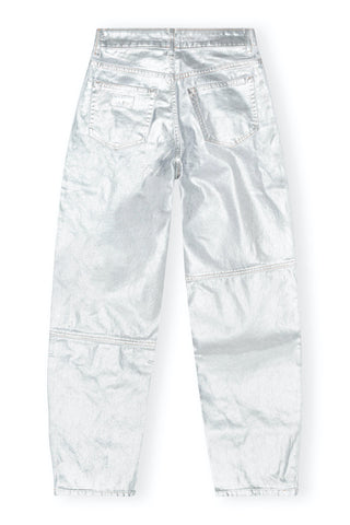 Silver Foil Stary Jeans | Bright White