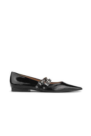 Eyelets Ballerina Naplack | Black