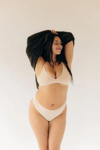 Seamless High Rise Thong | Beige