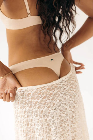 Seamless High Rise Thong | Beige