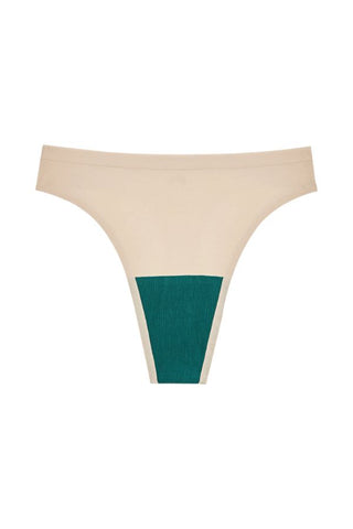 Seamless High Rise Thong | Beige