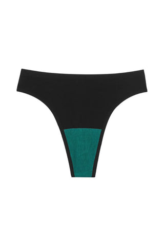 Seamless High Rise Thong | Black