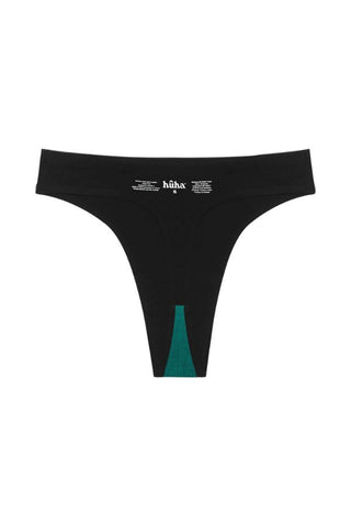 Seamless High Rise Thong | Black