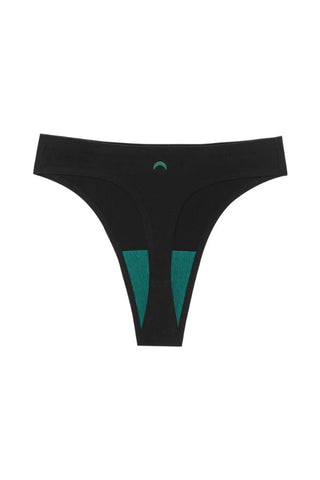 Seamless High Rise Thong | Black