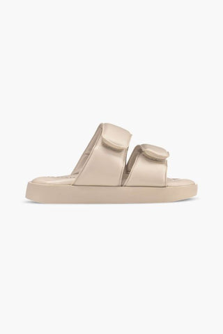 Padded Double Band Slides | Beige