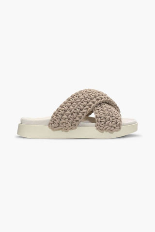 Woven Slides | Taupe