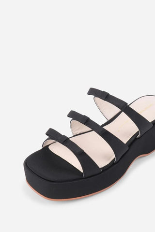 Fuse Platform Bow Sandal | Black