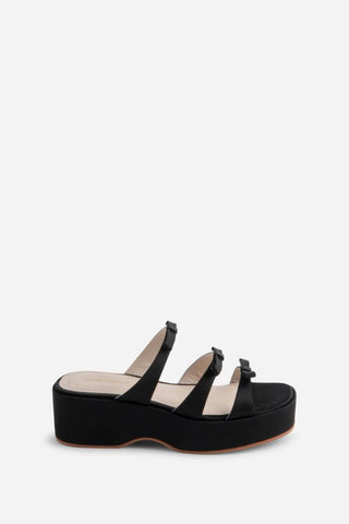 Fuse Platform Bow Sandal | Black