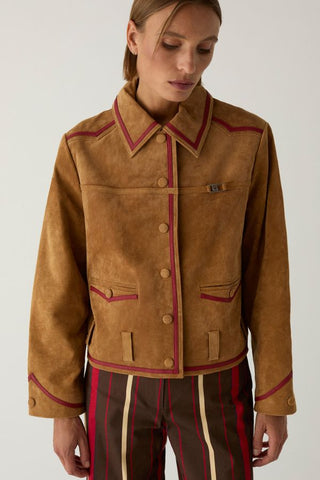 Aveline Real Suede Camel Jacket