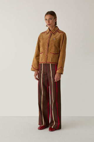 Aveline Real Suede Camel Jacket