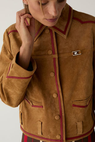 Aveline Real Suede Camel Jacket